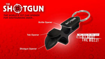 Shotgun Beer with different tools