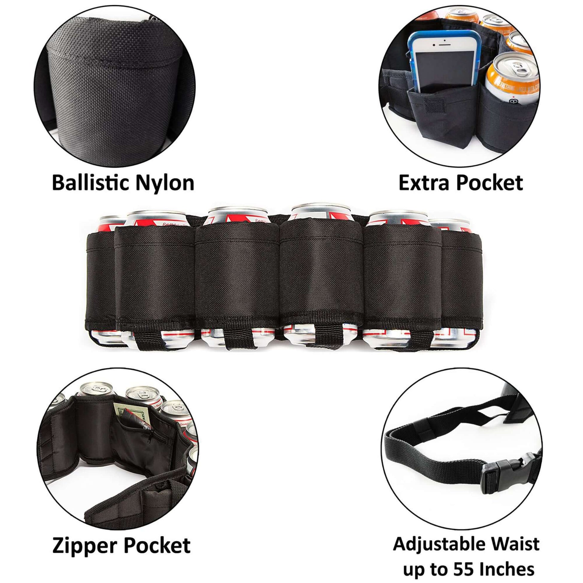 Beer Belt Black Full Detail