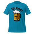 Building My Dad Bod – Funny Beer Mug Dad Blue Shirt