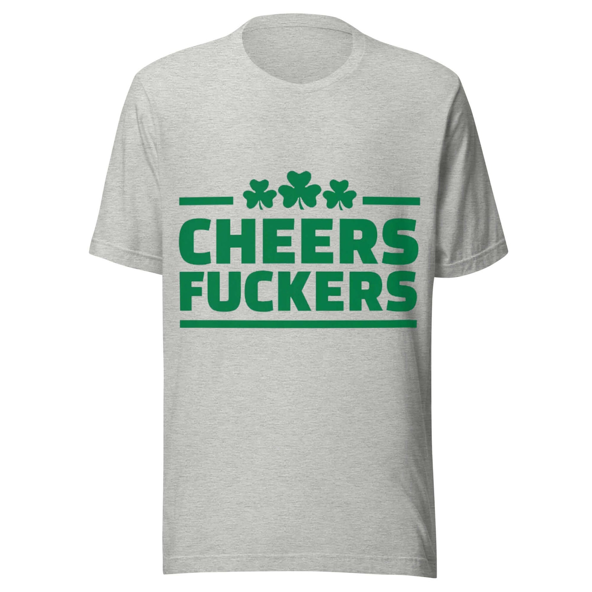 Cheers F*ckers – Shamrock Party Grey Tee