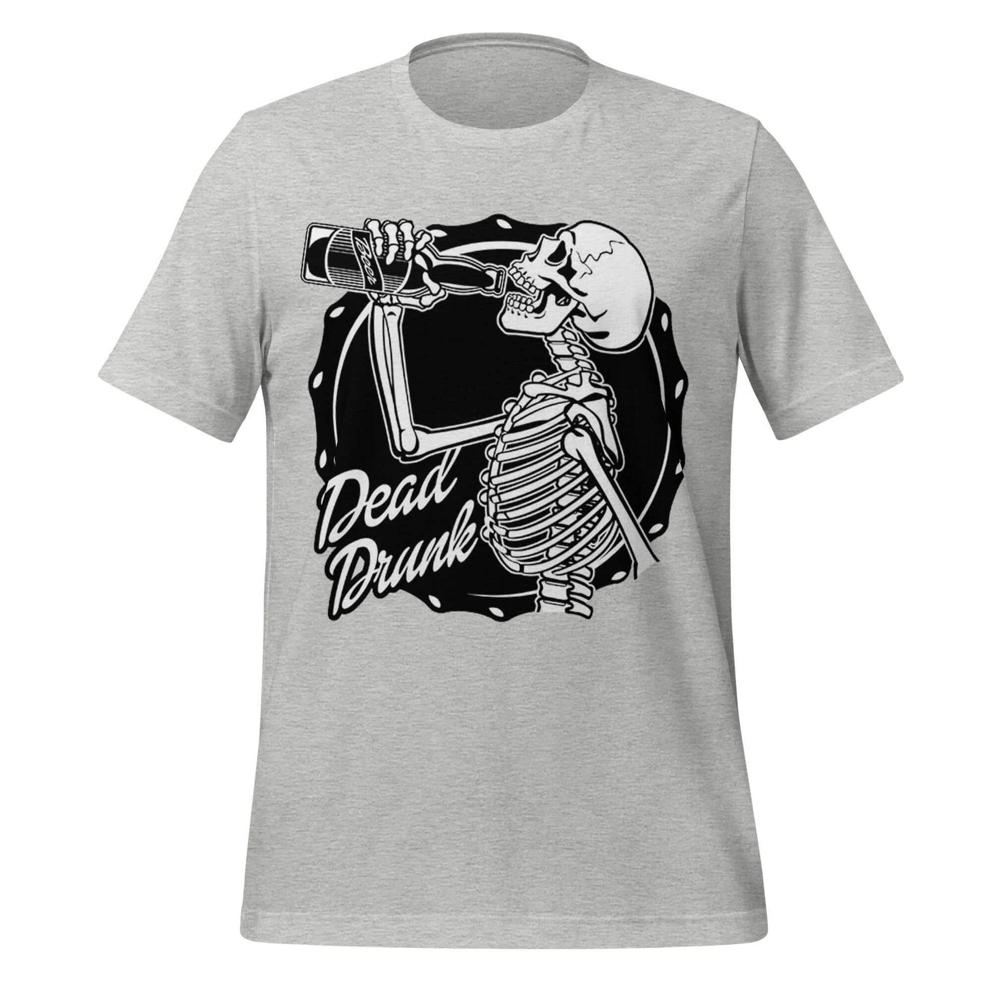 Dead Drunk – Skeleton Beer Lover Grey Tee