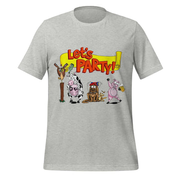 Let’s Party! Drunk Farm Animals Grey T-Shirt – Moo, Oink, Chug!