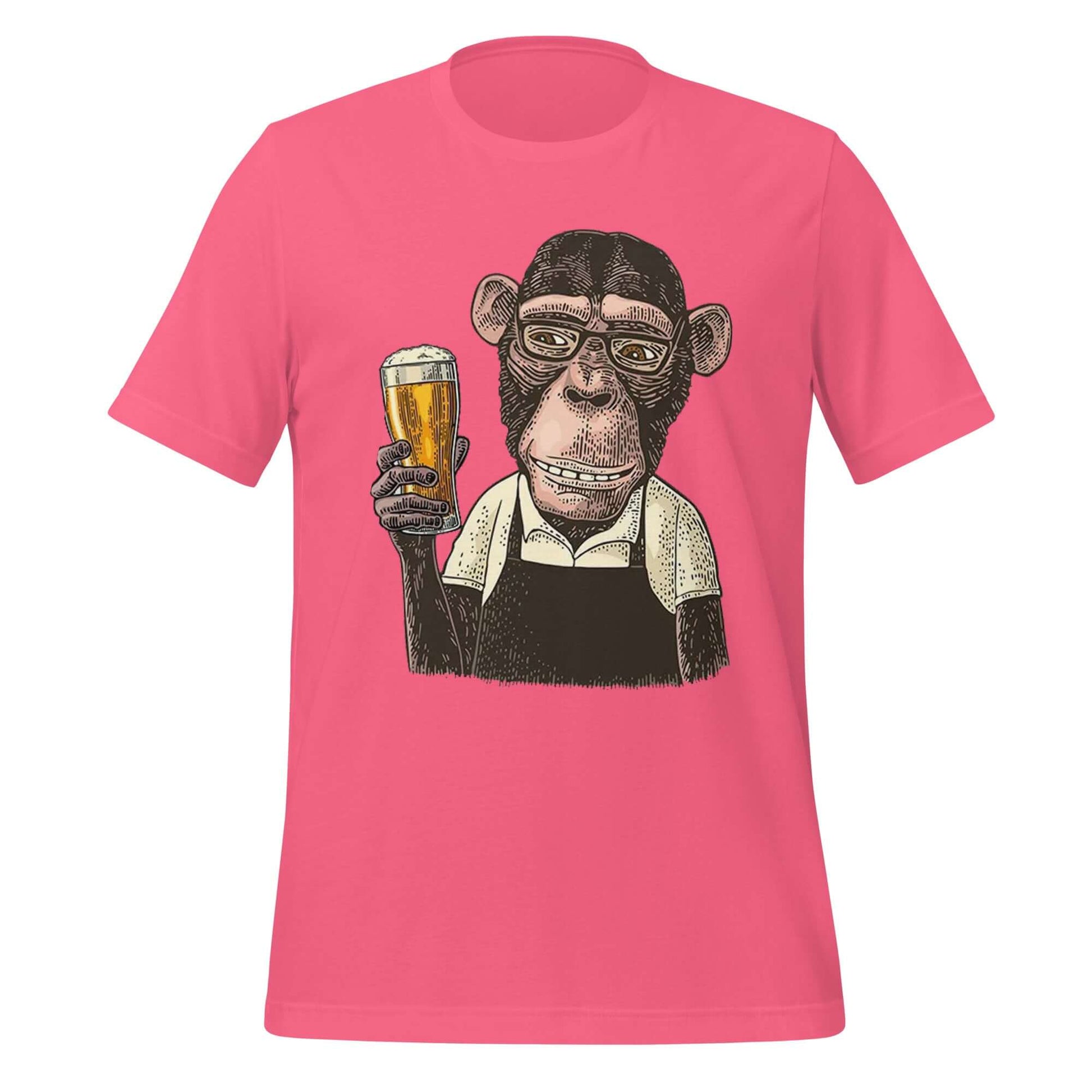 Pint-Sized Primate – Beer Buddy Pink T-Shirt