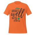 Drinks Well With Others – Funny St. Paddy’s Day Orange Tee