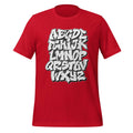 Graffiti Alphabet Red T-Shirt – Bold Street Style A-Z Design