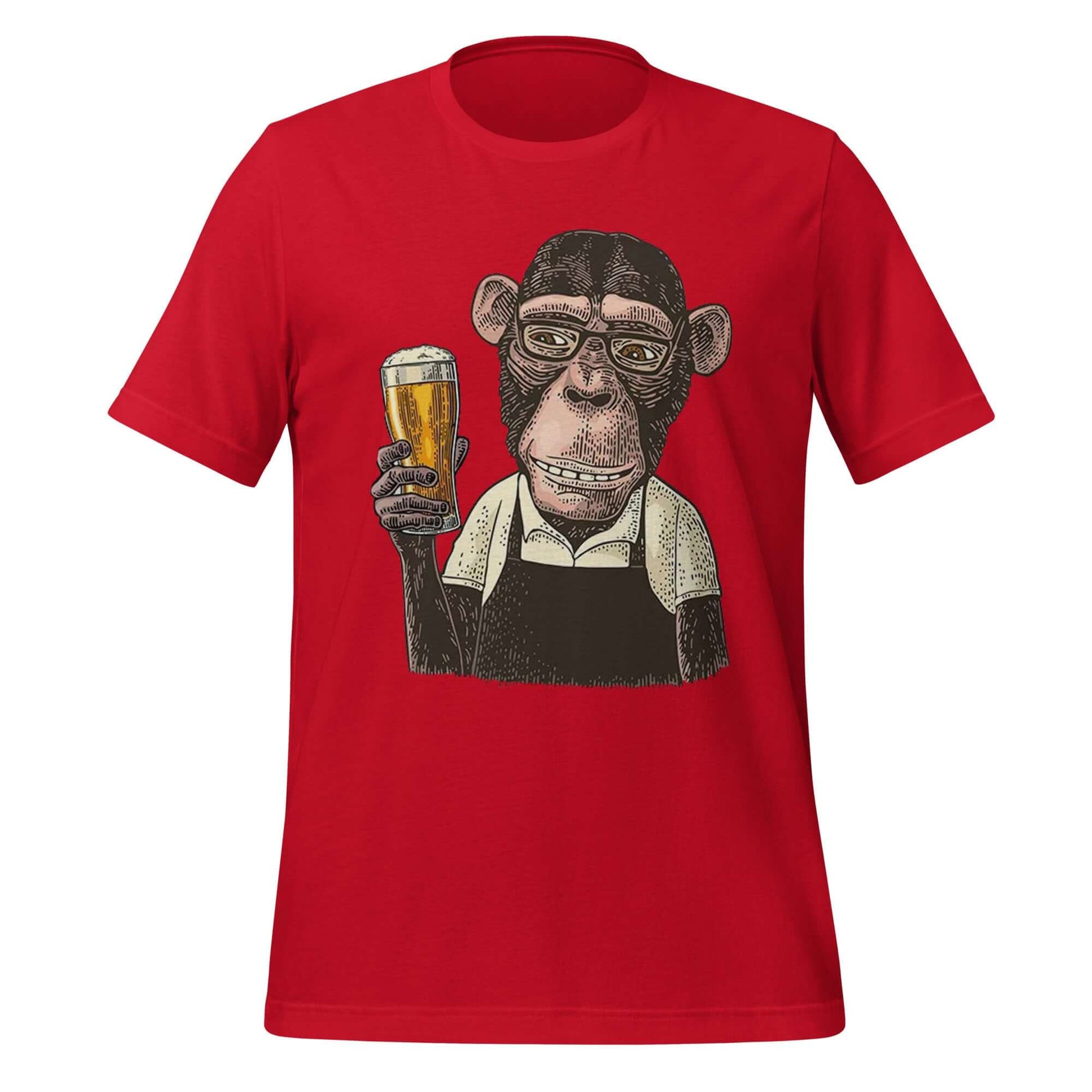 Pint-Sized Primate – Beer Buddy Red T-Shirt
