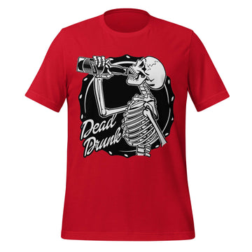 Dead Drunk – Skeleton Beer Lover Red Tee