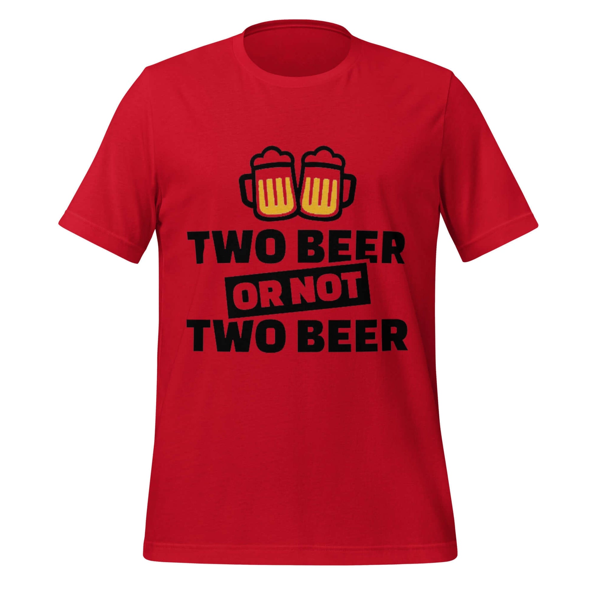 Two Beer or Not Two Beer – Funny Shakespeare Drinking Red T-Shirt
