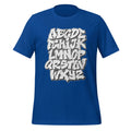 Graffiti Alphabet Blue T-Shirt – Bold Street Style A-Z Design