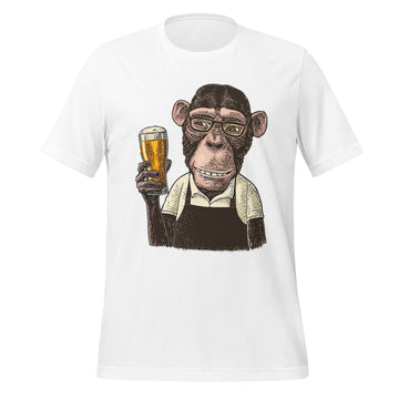 Pint-Sized Primate – Beer Buddy White T-Shirt