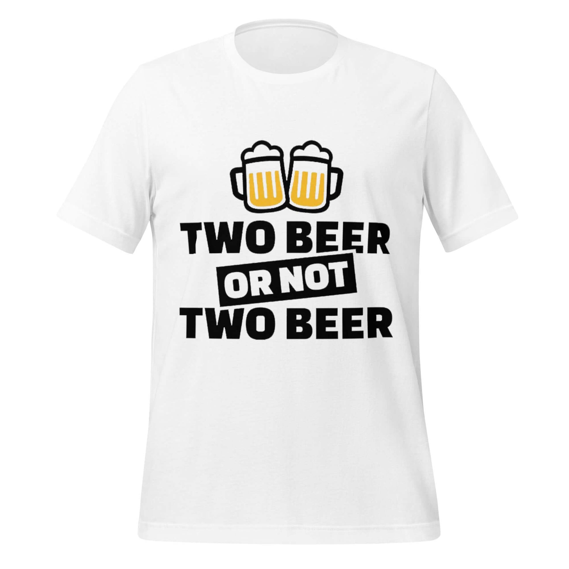 Two Beer or Not Two Beer – Funny Shakespeare Drinking White T-Shirt