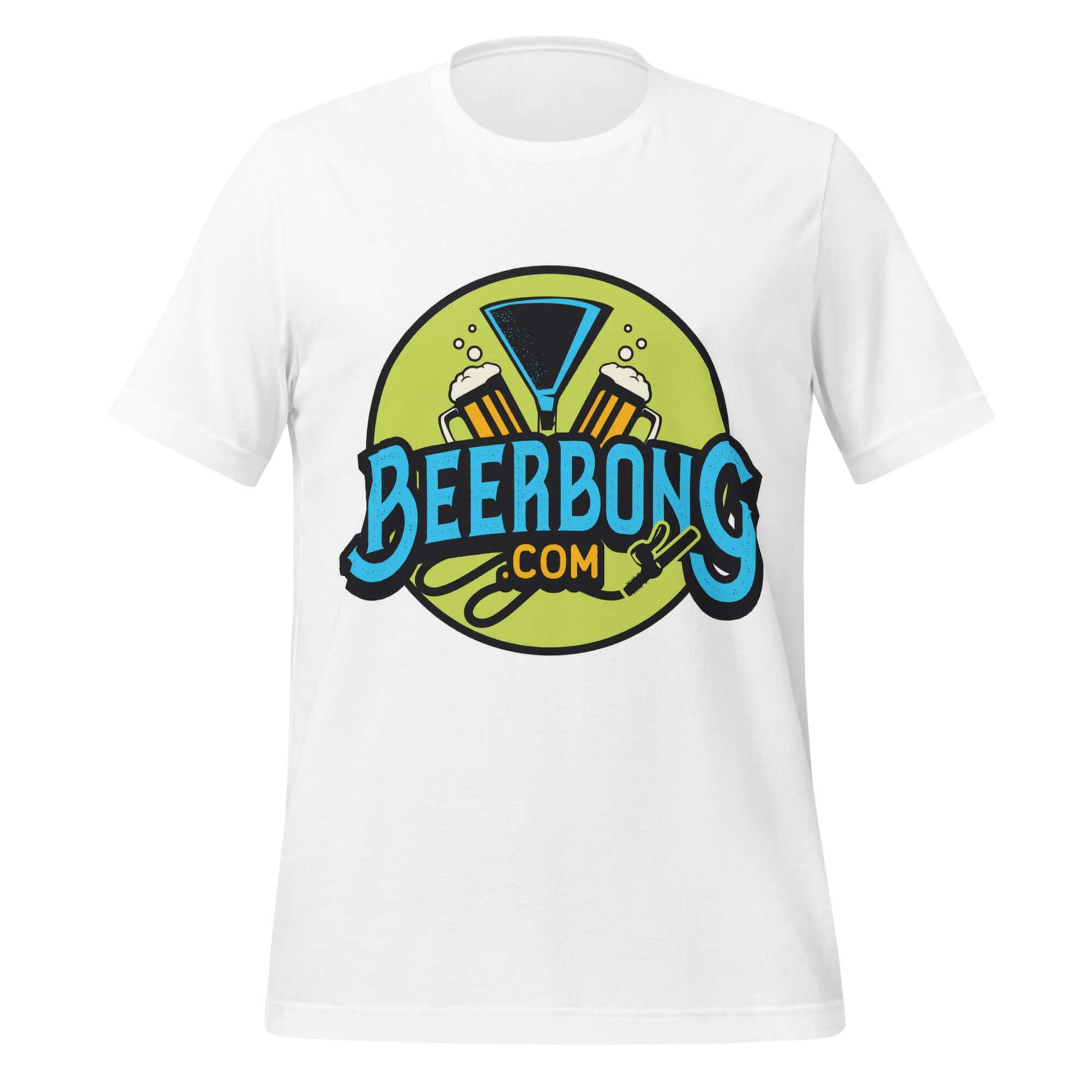 BeerBong.com Logo Tee – Chug Life Official White Shirt