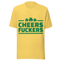 Cheers F*ckers – Shamrock Party Yellow Tee