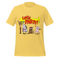 Let’s Party! Drunk Farm Animals Yellow T-Shirt – Moo, Oink, Chug!