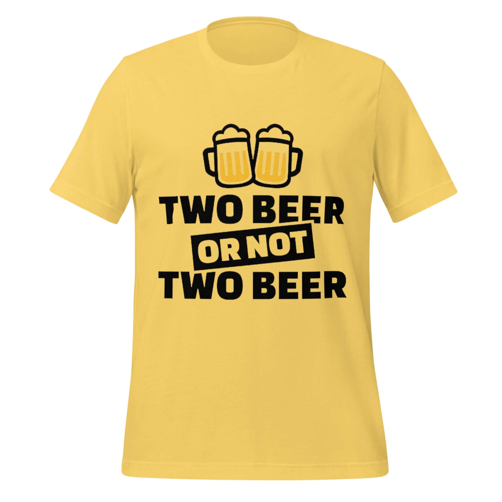 Two Beer or Not Two Beer – Funny Shakespeare Drinking Yellow T-Shirt
