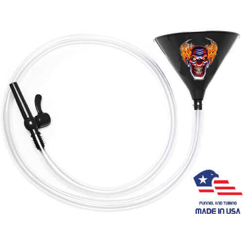 Clown Beer Bong 6' Black Valve