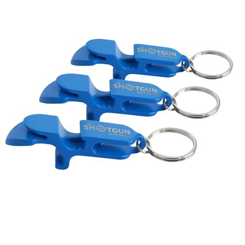 Metal Shotgun Key Chains 3 - Blue