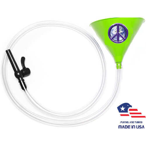 Peace Green Beer Bong 6' Valve