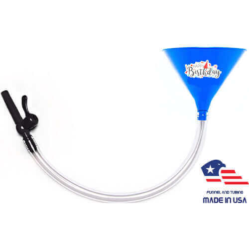 Happy Birthday - Blue Funnel with Valve