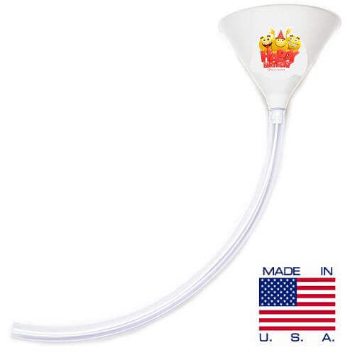 Happy Birthday Emoji White Beer Bong