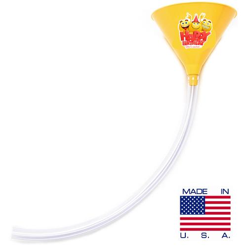 Happy Birthday Emoji Yellow Beer Bong