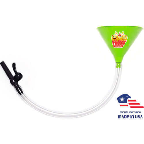 Happy Birthday Emoji - Green Funnel with Valve
