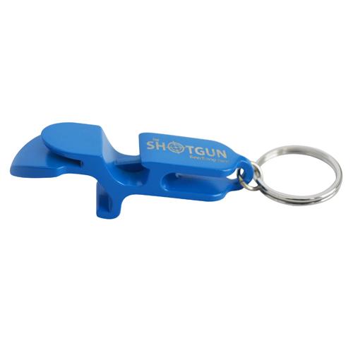 Metal Shotgun Key Chain - Blue