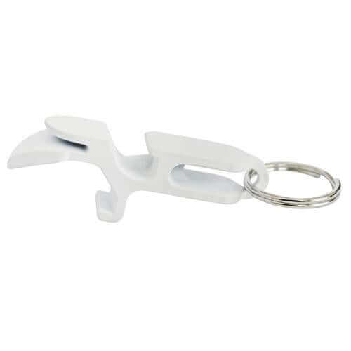 Metal Shotgun Key Chain - White