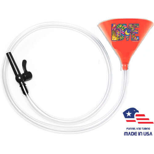 Love Orange Beer Bong 6' Valve