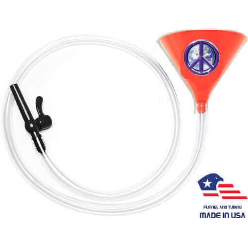Peace Orange Beer Bong 6' Valve