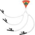 Orange Quad Beer Bong - Four Person Beer Funnel
