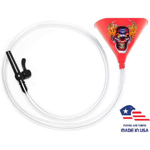 Clown Beer Bong 6' Red Valve