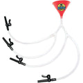 Red Quad Beer Bong - Four Person Beer Funnel