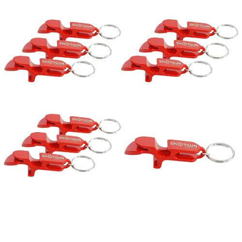 Metal Shotgun Key Chains 10 - Red