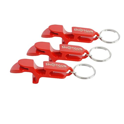 Metal Shotgun Key Chains 3 - Red