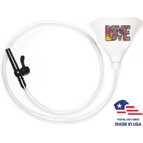 Love White Beer Bong 6' Valve