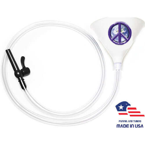Peace White Beer Bong 6' Valve