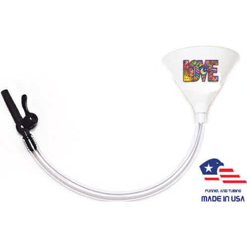 Love White Beer Bong 2' Valve