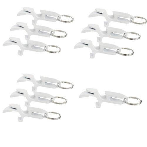 Metal Shotgun Key Chains 10 - White