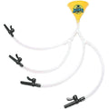 Yellow Quad Beer Bong - Four Person Beer Funnel