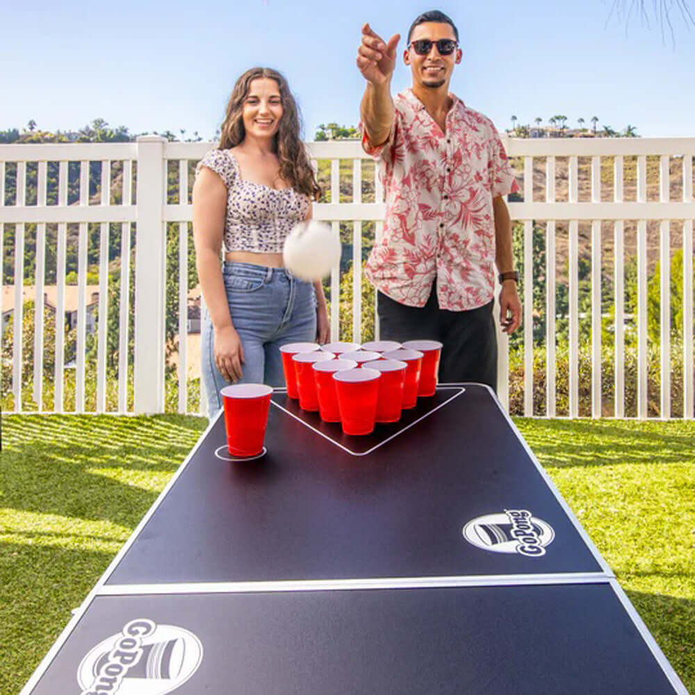 6ft Portable Beer Pong Table - Flip Cup - 2