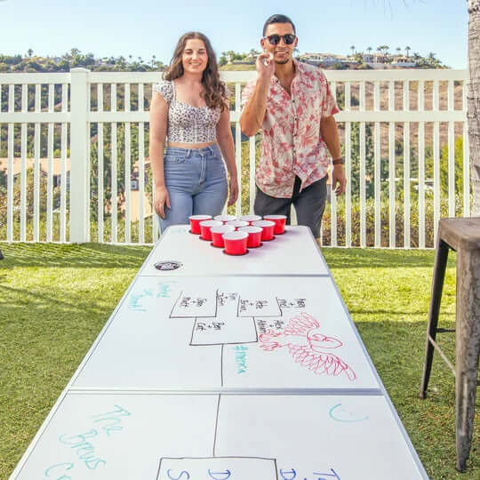 8ft Dry Erase Beer Pong Table - Custom Edition Model
