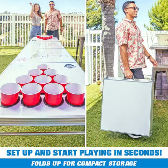 8ft Dry Erase Beer Pong Table - Custom Edition Fold
