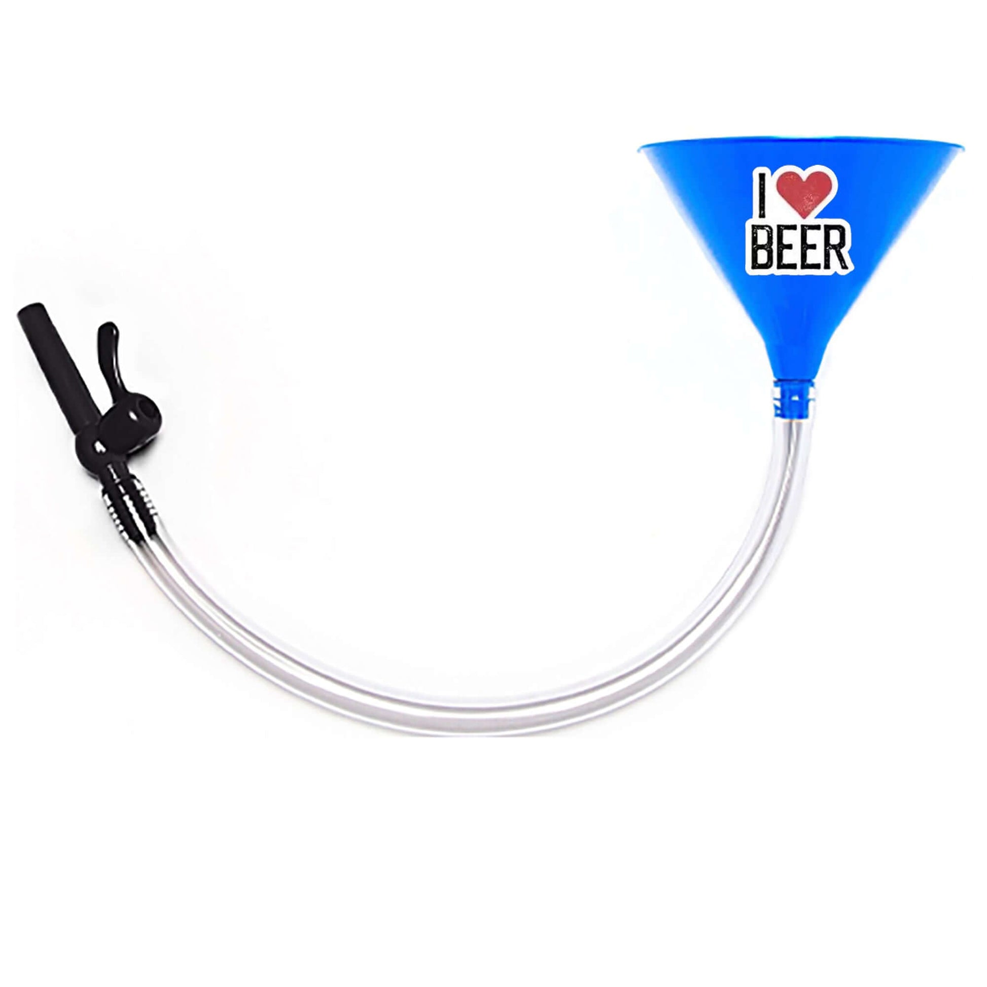 I Love Beer - Beer Bong Funnel Blue with Valve