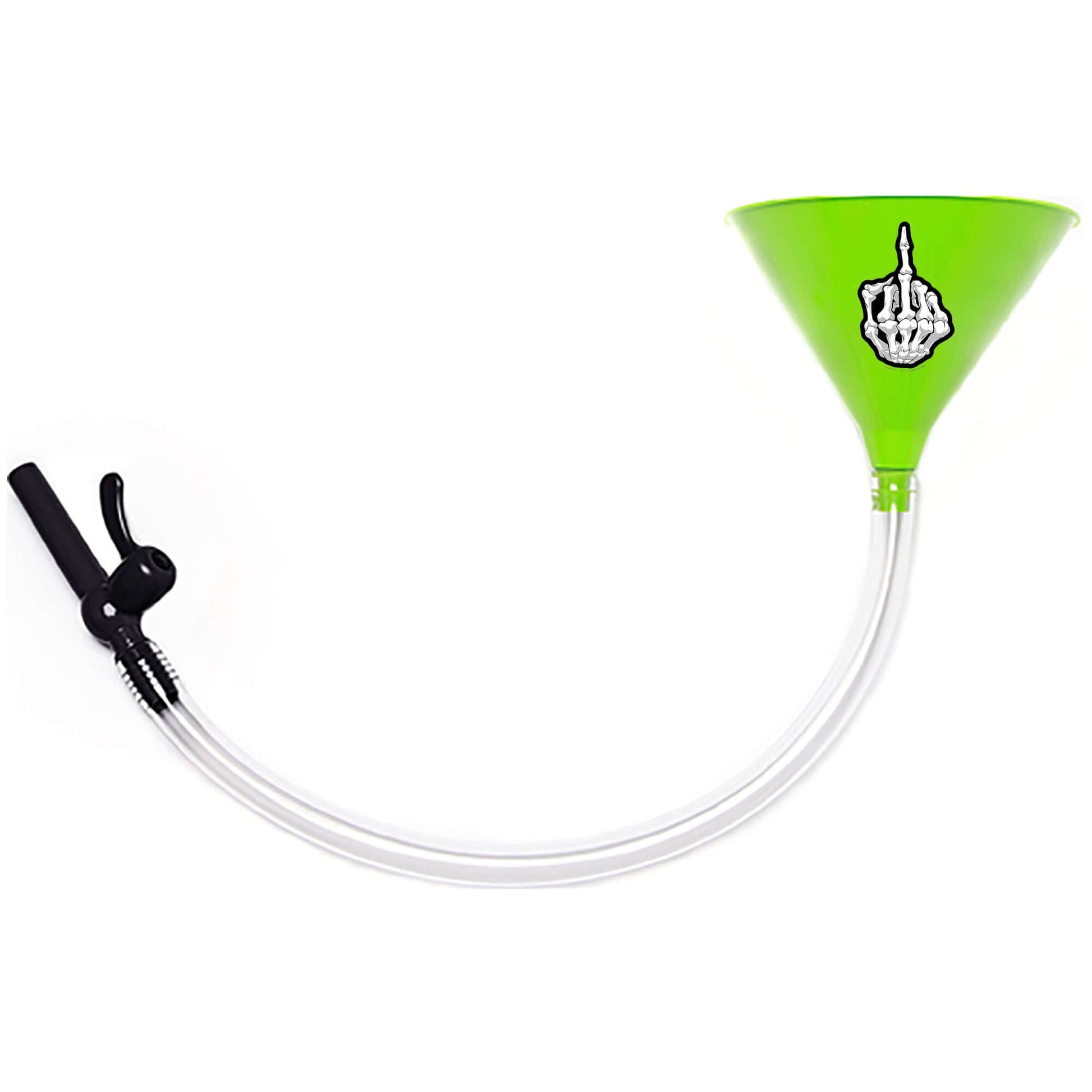 Boney Finger Beer Bong Funnel with Valve Green