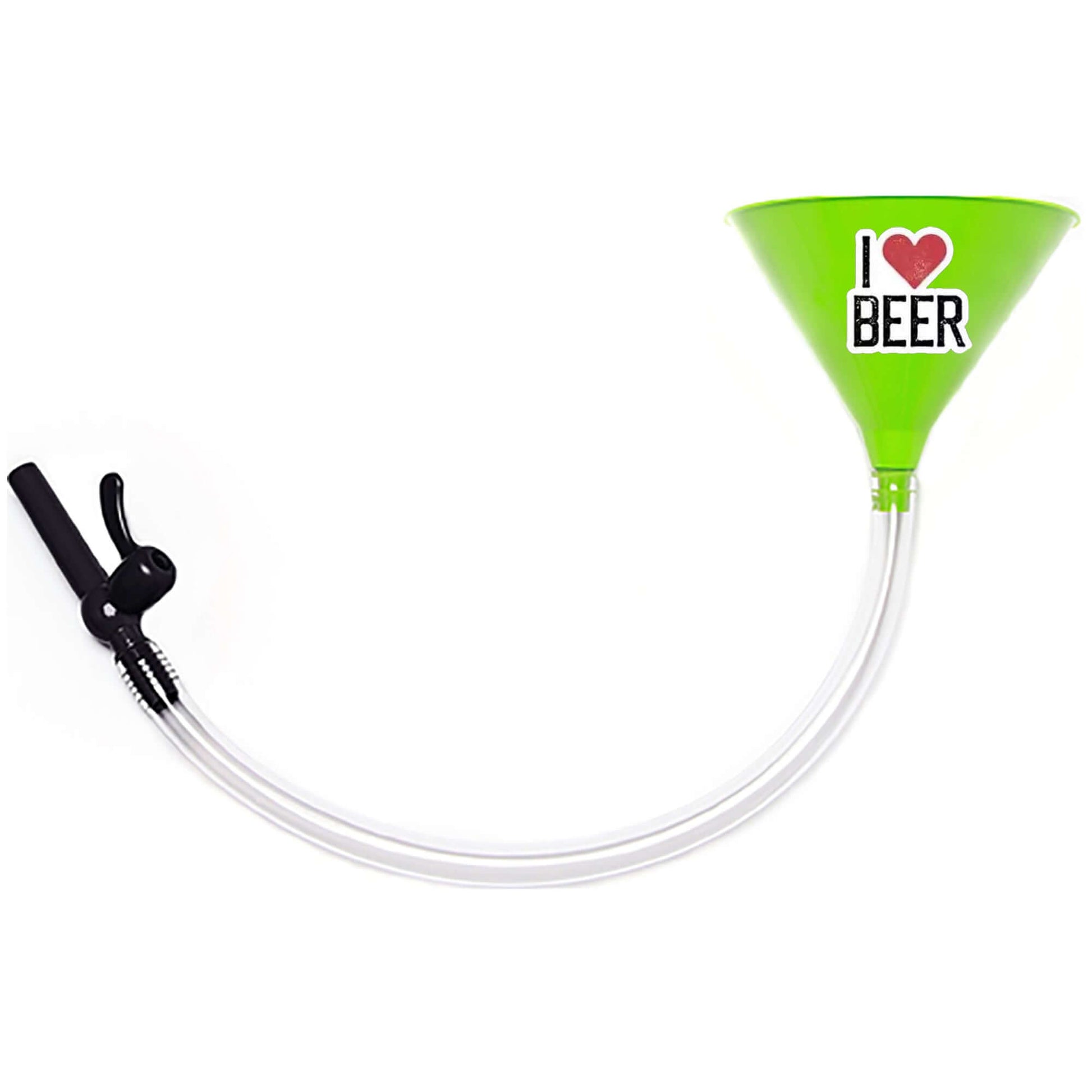 I Love Beer - Beer Bong Funnel Green with Valve