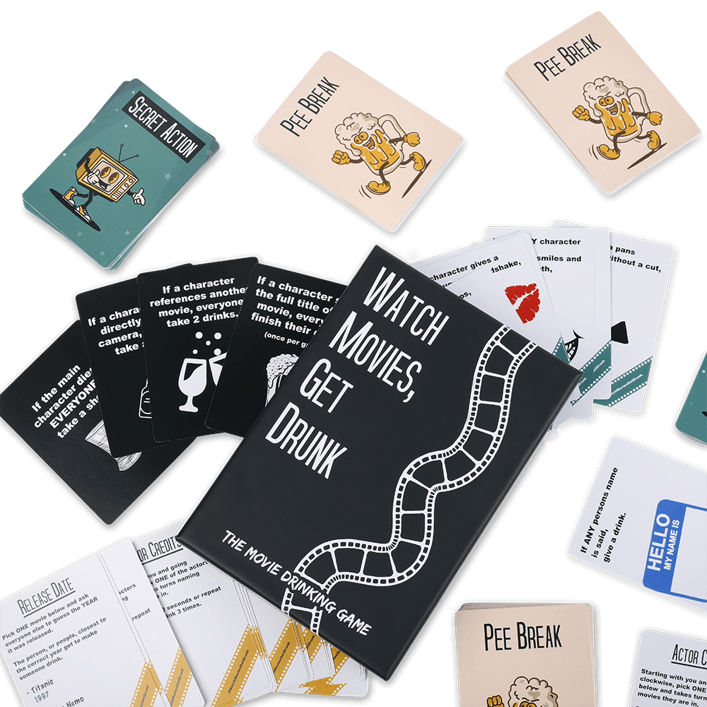Watch Movies Get Drunk Drinking Game Pack