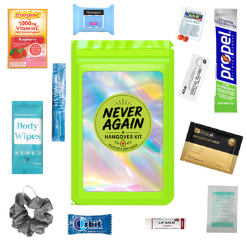 Never Again Hangover Kit – 12 pcs Recovery Kit