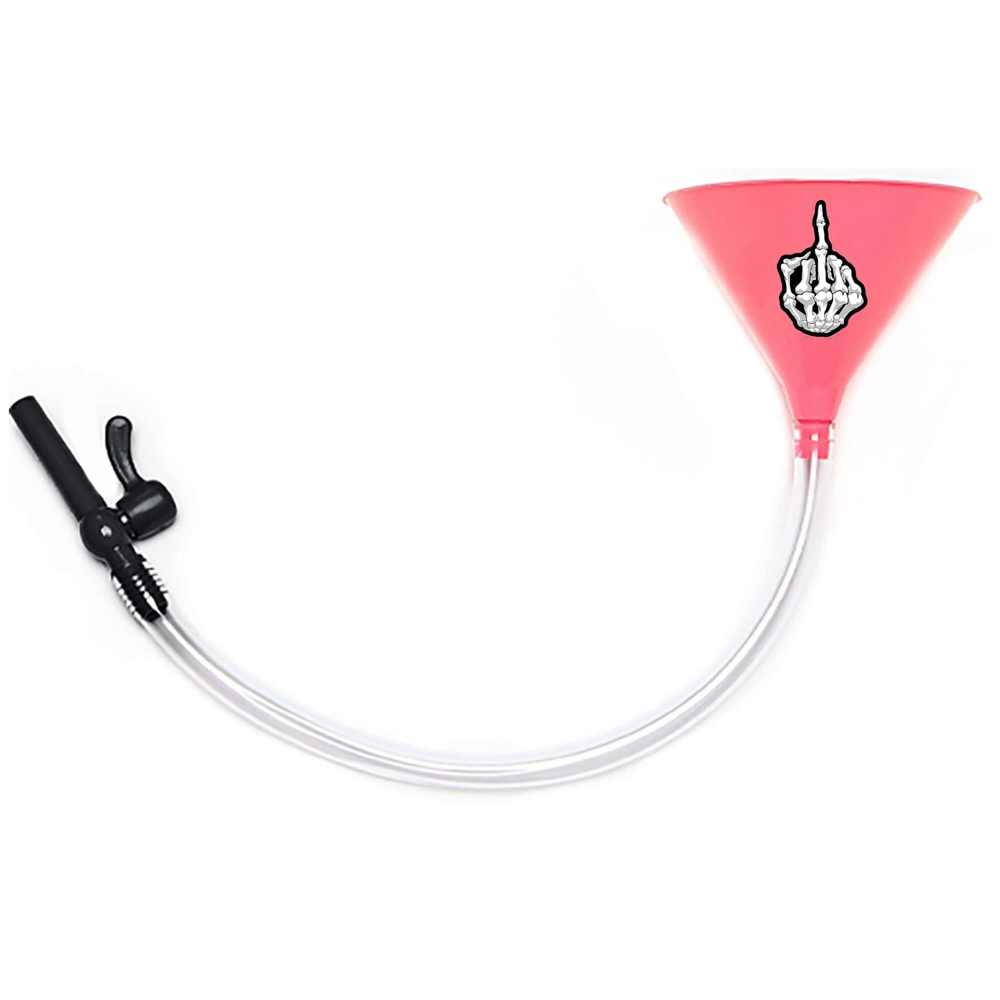 Boney Finger Beer Bong Funnel with Valve Pink