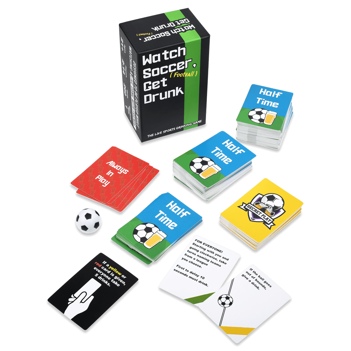 Watch Soccer Get Drunk Drinking Game Open Box